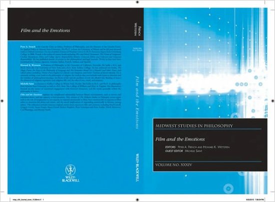 Cover for PA French · Film and the Emotions, Volume XXXIV - Midwest Studies in Philosophy (Paperback Book) [Volume XXXIV edition] (2010)