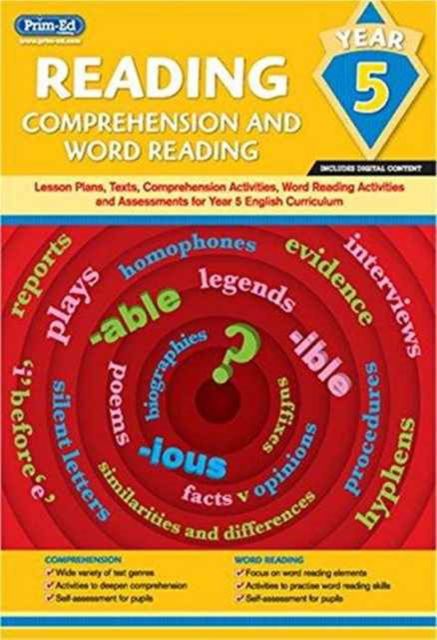 Cover for Prim-Ed Publishing · Reading - Comprehension and Word Reading: Lesson Plans, Texts, Comprehension Activities, Word Reading Activities and Assessments for the Year 5 English Curriculum (Book) (2015)