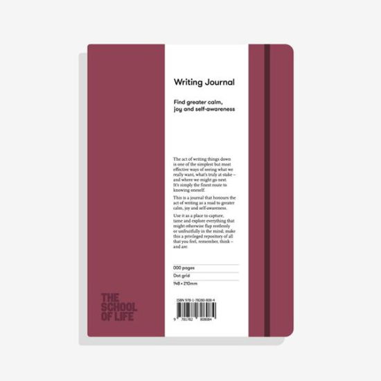 Cover for The School of Life · The School of Life Writing Journal - Burgundy: Find greater calm, joy and self-awareness (Papirvare) (2024)