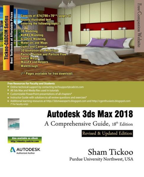 Cover for Prof Sham Tickoo Purdue Univ · Autodesk 3ds Max 2018 (Paperback Bog) (2017)