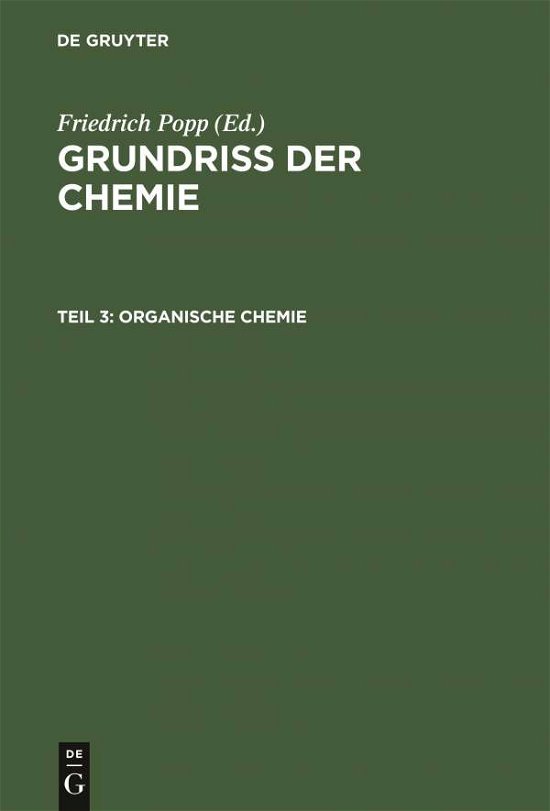 Cover for Popp · Grundriß der Chemie (Book) (1949)