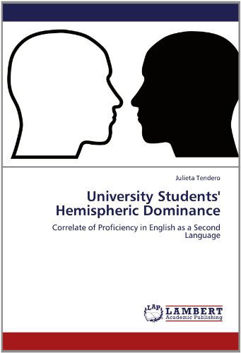 Cover for Julieta Tendero · University Students' Hemispheric Dominance: Correlate of Proficiency in English As a Second Language (Paperback Book) (2012)