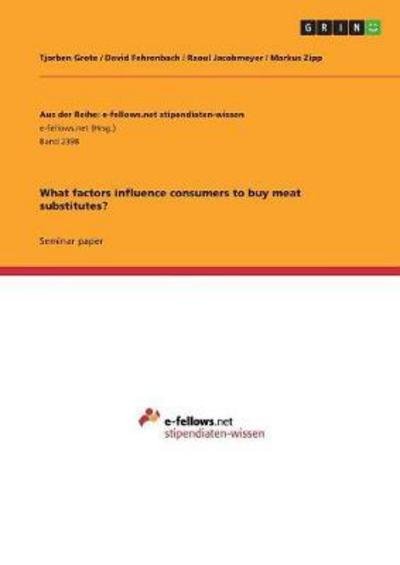 Cover for Grote · What factors influence consumers (Bok) (2017)