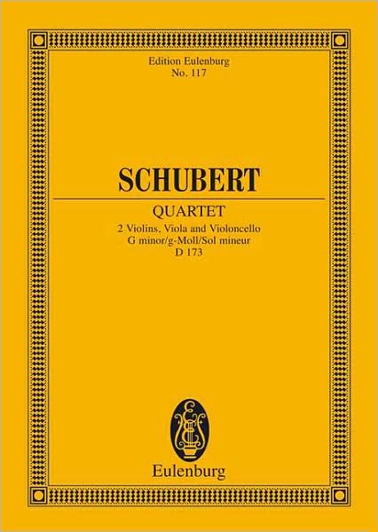 Cover for Franz Schubert · String Quartet G Minor Op Posth D 173 (Paperback Book) (1985)