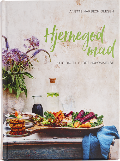 Cover for Anette Harbech Olesen · Hjernegod mad (Gebundesens Buch) [1. Ausgabe] (2016)