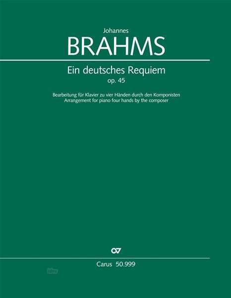 Cover for Brahms · Dtsch.Requiem,Kl zu 4hd.CV50.999 (Bok)