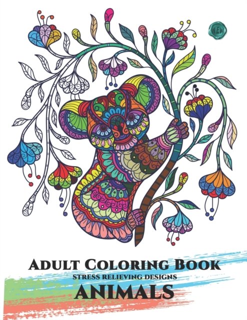 Cover for Dokhia Books · Adult Coloring Book Stress Relieving Animal Designs: Animals with Patterns Coloring Books (Paperback Bog) (2021)