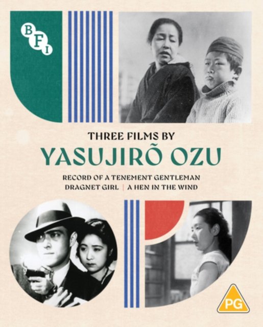 Yosujiro Ozu - Record Of A Tenement Gentleman / Dragnet Girl / A Hen In The Wind - Yasujirô Ozu - Filmes - British Film Institute - 5035673014981 - 23 de outubro de 2023