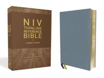 Cover for Zondervan · NIV, Thinline Reference Bible, Large Print, Genuine Leather, Buffalo, Blue, Red Letter Edition, Comfort Print (Bog) (2020)