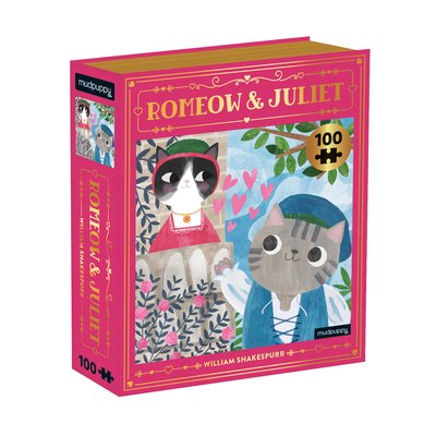 Romeow & Juliet Bookish Cats 100 Piece Puzzle - Mudpuppy - Gra planszowa - Galison - 9780735364981 - 1 lipca 2020