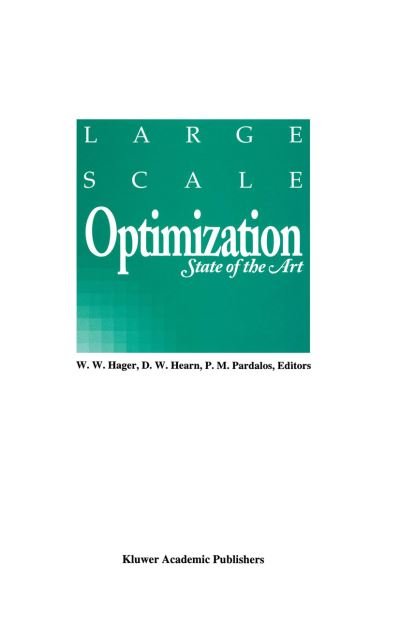 Cover for W W Hager · Large Scale Optimization: State of the Art (Hardcover Book) (1994)