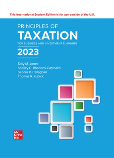 Cover for Jones · ISE Principles of Taxation for Business and Investment Planning 2023 Edition (Pocketbok) (2022)