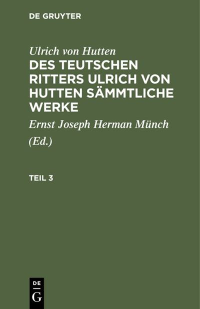 Cover for Ulrich Hutten · Ulrich Von Hutten (N/A) (1901)