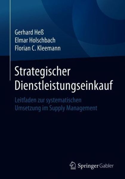 Cover for Heß · Strategischer Dienstleistungseinkau (Book) (2020)
