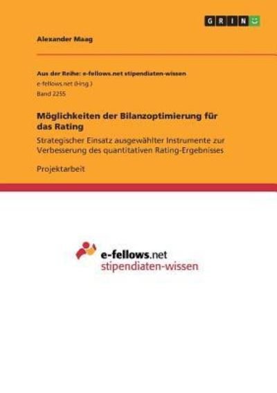 Cover for Maag · Möglichkeiten der Bilanzoptimierun (Book)