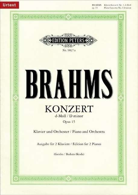 Cover for Brahms · Piano Concerto No. 1 in D minor Op.15 (Partituren) (2009)
