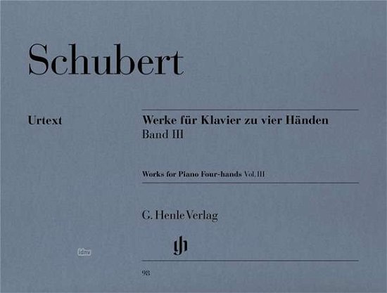 Werke f.Klavier z.4 Hdn.3.HN98 - Schubert - Bücher - SCHOTT & CO - 9790201800981 - 6. April 2018