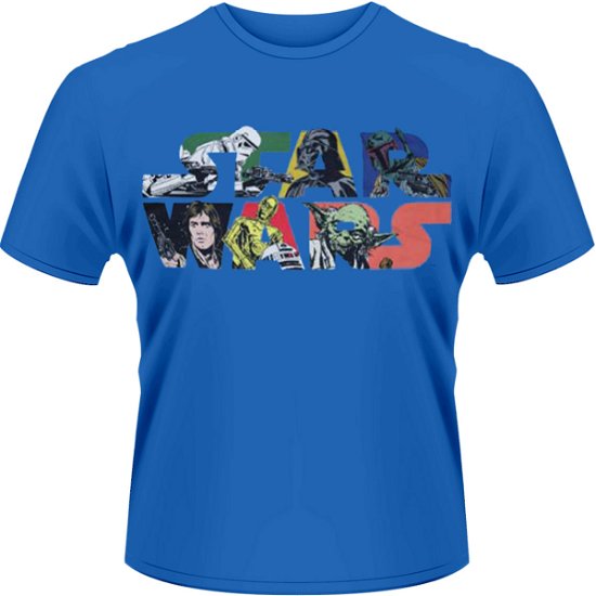 Cover for Star Wars · Comic Logo Blue (T-shirt) [size XL] (2014)