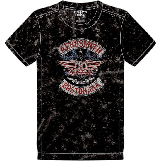 Aerosmith Unisex T-Shirt: Boston Pride (Wash Collection) - Aerosmith - Produtos -  - 5056368642982 - 
