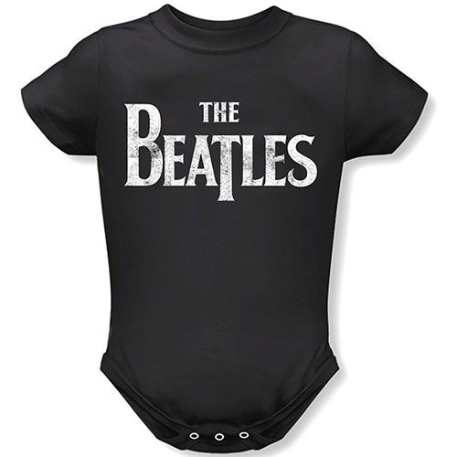 The Beatles Kids Baby Grow: Drop T Logo (Black) (6-9 Months) - The Beatles - Merchandise -  - 5056368655982 - January 26, 2021