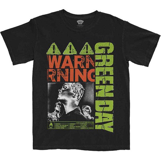 Green Day Unisex T-Shirt: Warning - Green Day - Marchandise -  - 5056561030982 - 