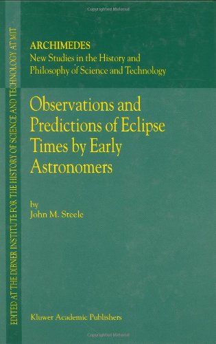Cover for J.M. Steele · Observations and Predictions of Eclipse Times by Early Astronomers - Archimedes (Hardcover Book) [2000 edition] (2000)