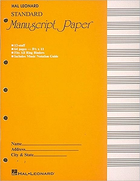Standard Manuscript Paper ( Yellow Cover) - Hal Leonard Publishing Corporation - Books - Hal Leonard Publishing Corporation - 9780881884982 - 1986