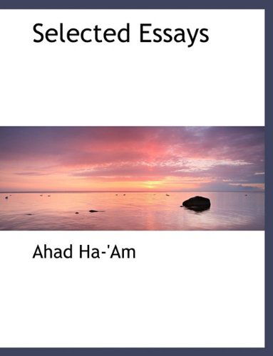 Cover for Ahad Haam · Selected Essays (Hardcover Book) (2009)