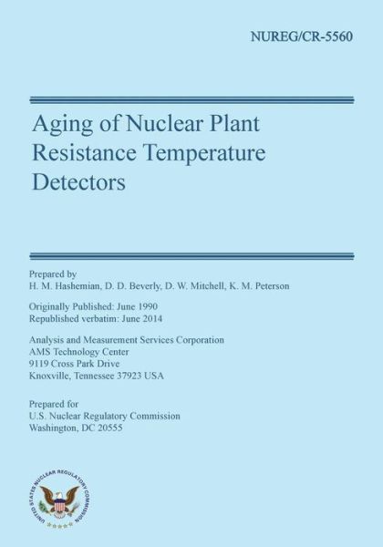 Cover for D D Beverly · Aging of Nuclear Plant Resistance Temperature Detectors (Taschenbuch) (2014)