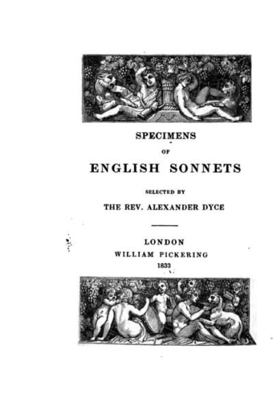Cover for Alexander Dyce · Specimens of English Sonnets (Pocketbok) (2015)