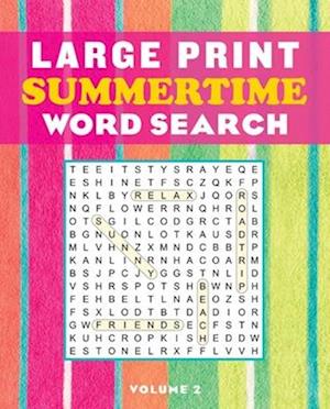 Cover for Editors of Thunder Bay Press · Large Print Summer Fun Word Search - Large Print Puzzle Books (Paperback Book) (2025)