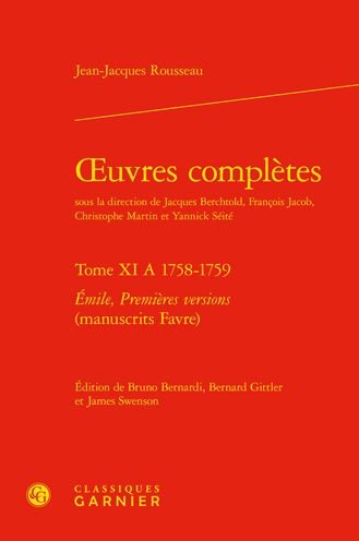Cover for Jean-Jacques Rousseau · Oeuvres Completes. Tome XI a 1758-1759 (Hardcover Book) (2021)