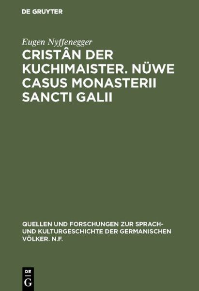 Cover for Eugen Nyffenegger · Cristân der Kuchimaister (Bok) (1974)