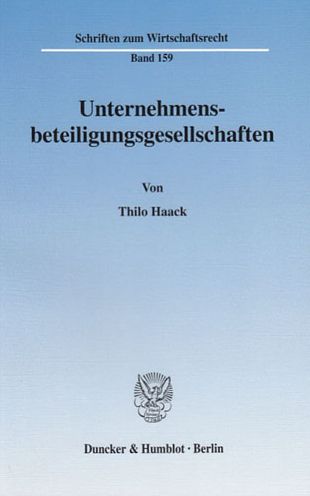 Cover for Haack · Unternehmensbeteiligungsgesellsch (Book) (2003)