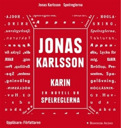 Cover for Jonas Karlsson · Karin: En novell ur Spelreglerna (Hörbok (MP3)) (2011)