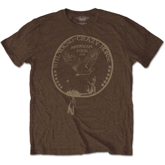 Cover for Neil Young · Neil Young Unisex T-Shirt: Tour '76 Seal (Brown) (T-shirt)