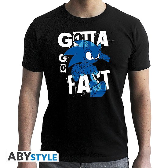 SONIC - Tshirt - Gotta go Fast - man SS black - ne - T-Shirt Männer - Merchandise - ABYstyle - 3665361071983 - 7. februar 2019