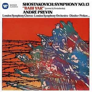 Cover for Shostakovich  · Symphony 13 Babi Y (CD)