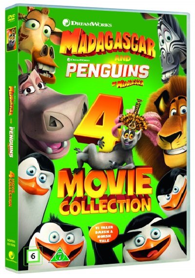 Cover for Madagascar And Penguins Of Madagascar (4-Movie Collection) (DVD) (2018)