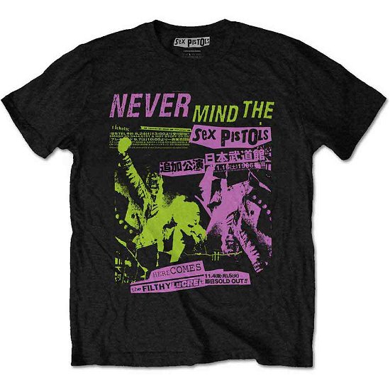The Sex Pistols Unisex T-Shirt: Japanese Poster - Sex Pistols - The - Mercancía -  - 5056170631983 - 