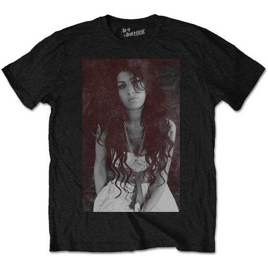 Amy Winehouse Unisex T-Shirt: Back to Black Chalk Board - Amy Winehouse - Fanituote - MERCHANDISE - 5056170660983 - tiistai 21. tammikuuta 2020