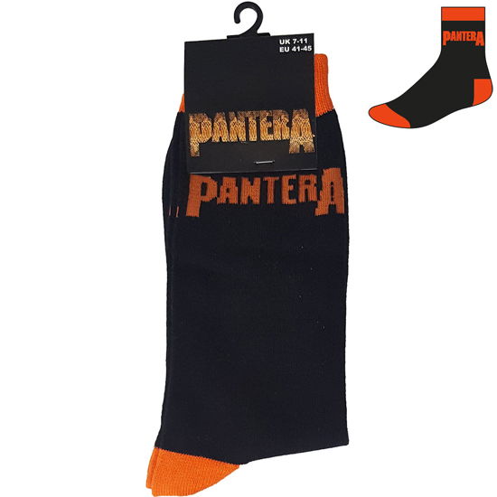 Cover for Pantera · Pantera Unisex Ankle Socks: Logo (UK Size 7 - 11) (Klær) [size M] [Black - Unisex edition]
