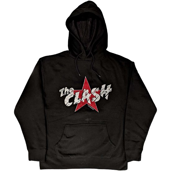 The Clash Unisex Pullover Hoodie: Star Logo - Clash - The - Marchandise -  - 5056561059983 - 
