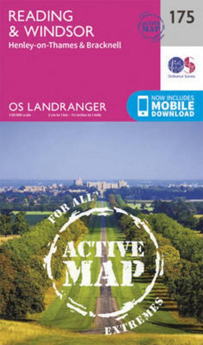 Cover for Ordnance Survey · Reading, Windsor, Henley-on-Thames &amp; Bracknell - OS Landranger Active Map (Map) [February 2016 edition] (2016)