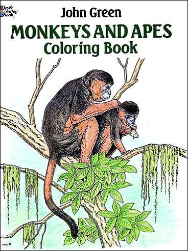 Cover for John Green · Monkeys and Apes Coloring Book - Dover Nature Coloring Book (Paperback Book) (2013)