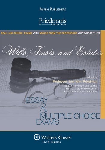 Cover for Bonfield · Friedman's Practice Series: Wills,trusts and Estates (Pocketbok) (2010)