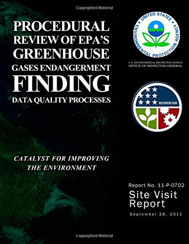 Cover for U.s. Environmental Protection Agency · Procedural Review of Epa's Greenhouse Gases Endangerment Finding Data Quality Processes (Pocketbok) (2014)