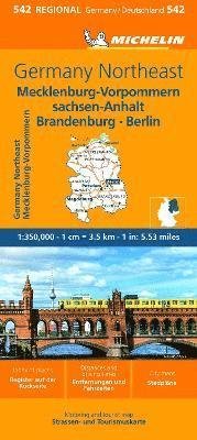 Germany Northeast - Michelin Regional Map 542 - Michelin - Boeken - Michelin Editions des Voyages - 9782067258983 - 30 maart 2023