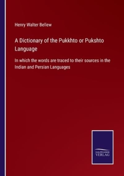 Cover for Henry Walter Bellew · A Dictionary of the Pukkhto or Pukshto Language: In which the words are traced to their sources in the Indian and Persian Languages (Paperback Bog) (2021)