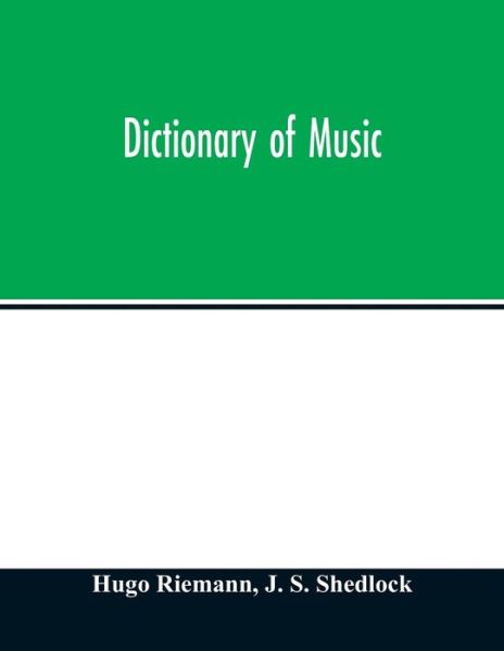 Cover for Hugo Riemann · Dictionary of music (Paperback Book) (2020)